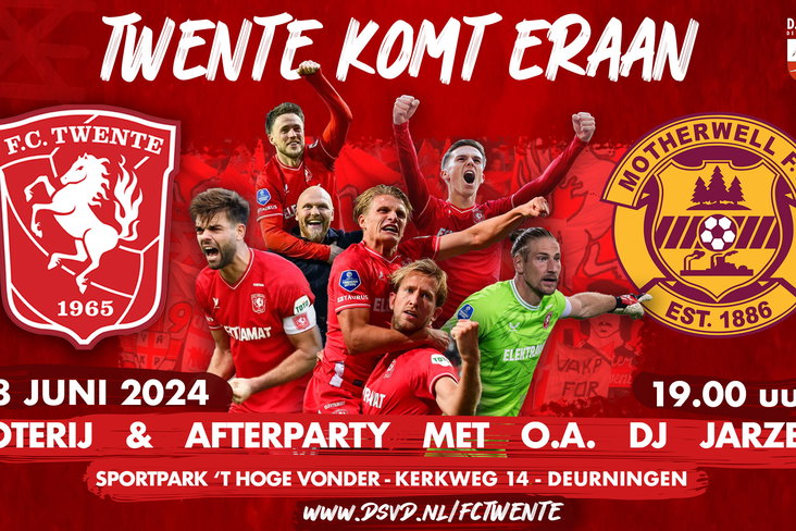 Aankondiging: FC Twente neemt het op tegen Motherwell