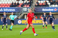 Danique van Ginkel in actie tijdens de bekerfinale