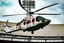 De helikopter landt in De Kuip tijdens Feyenoord Festival