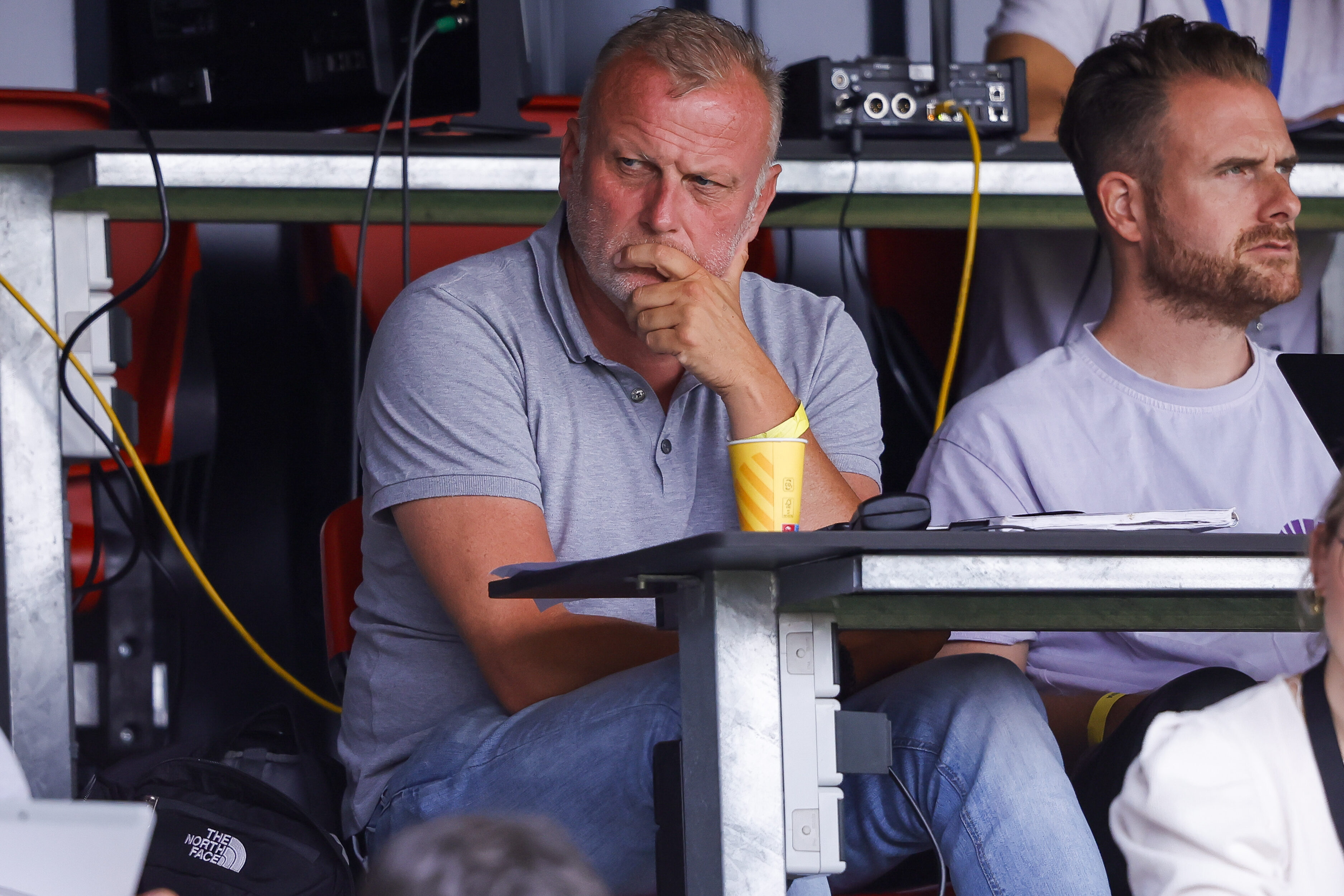 Leon ten Voorde op de tribune