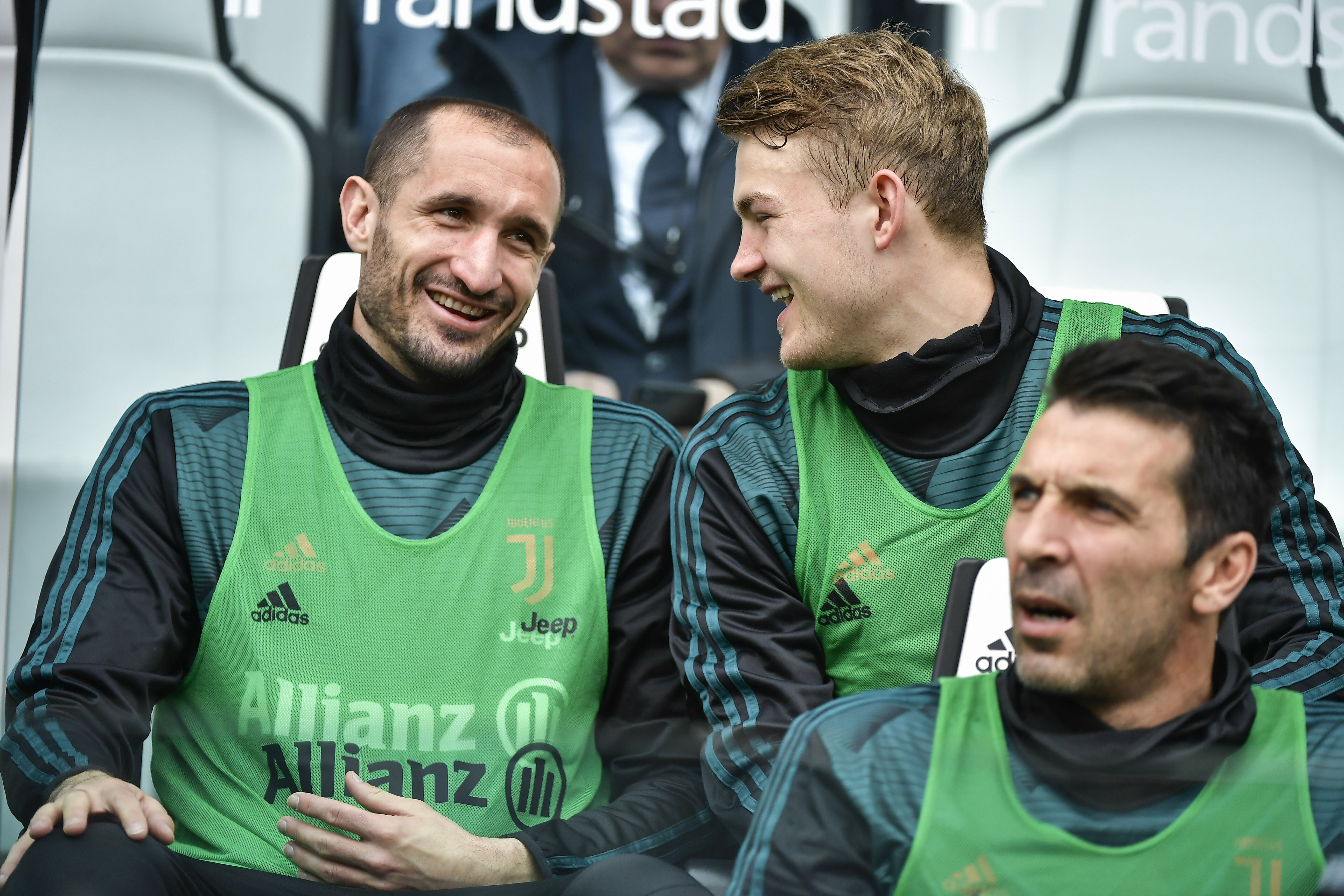 Giorgio chiellini en Matthijs de Ligt in hun tijd bij Juventus.