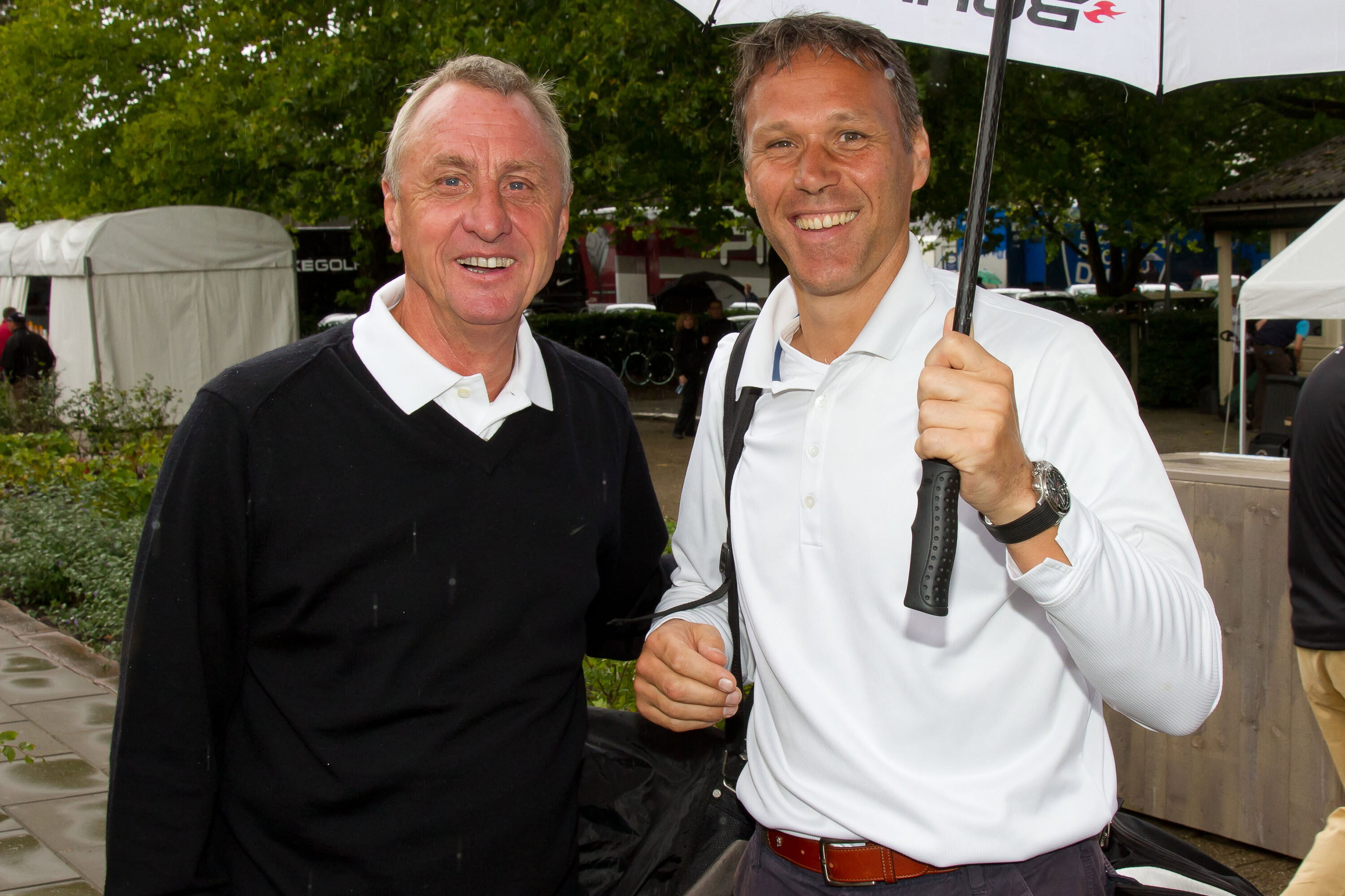 Johan Cruijff met Marco van Basten