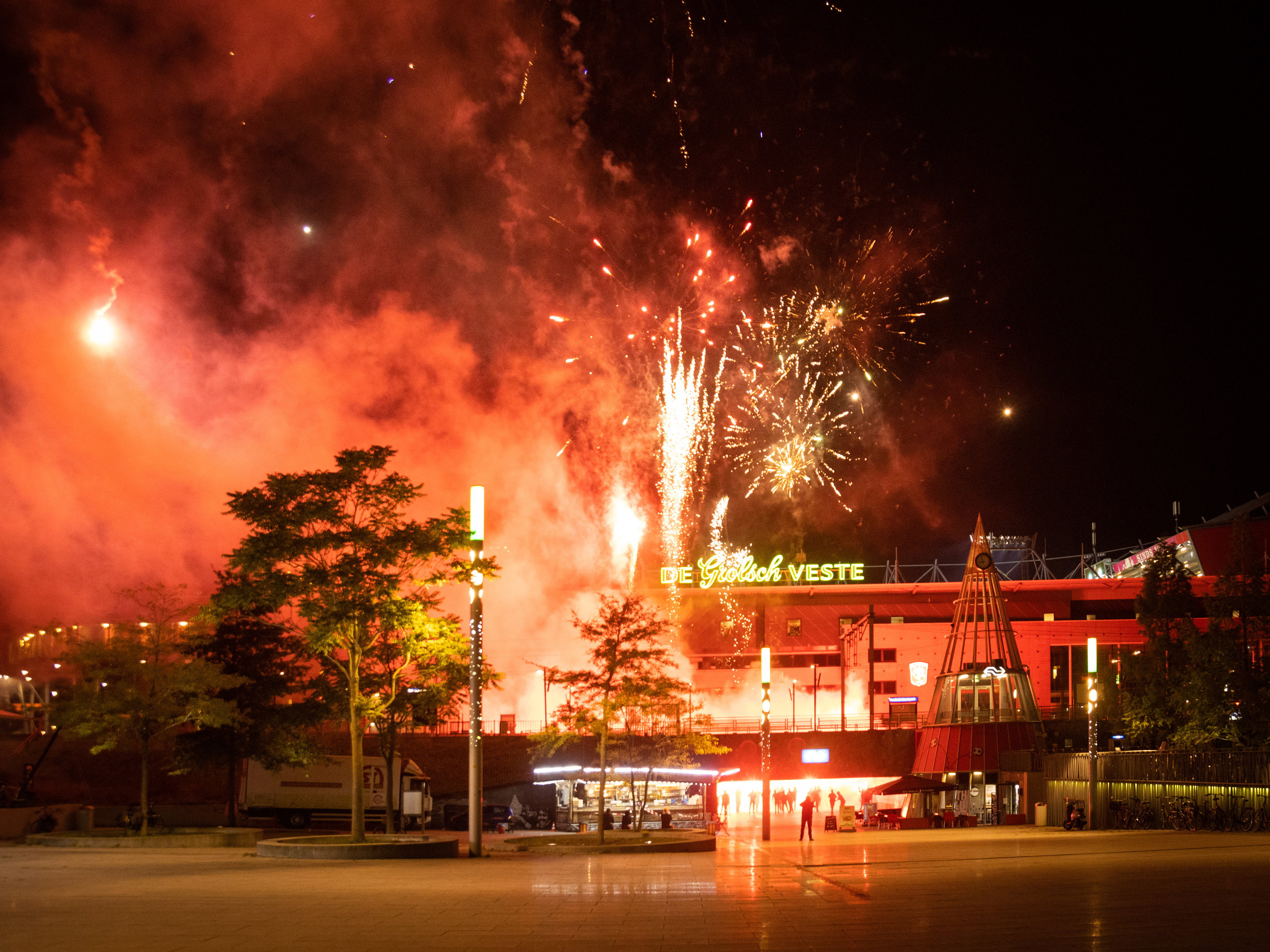 Vuurwerk bij De Grolsch Veste in 2020