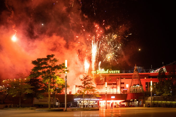Vuurwerk bij De Grolsch Veste in 2020