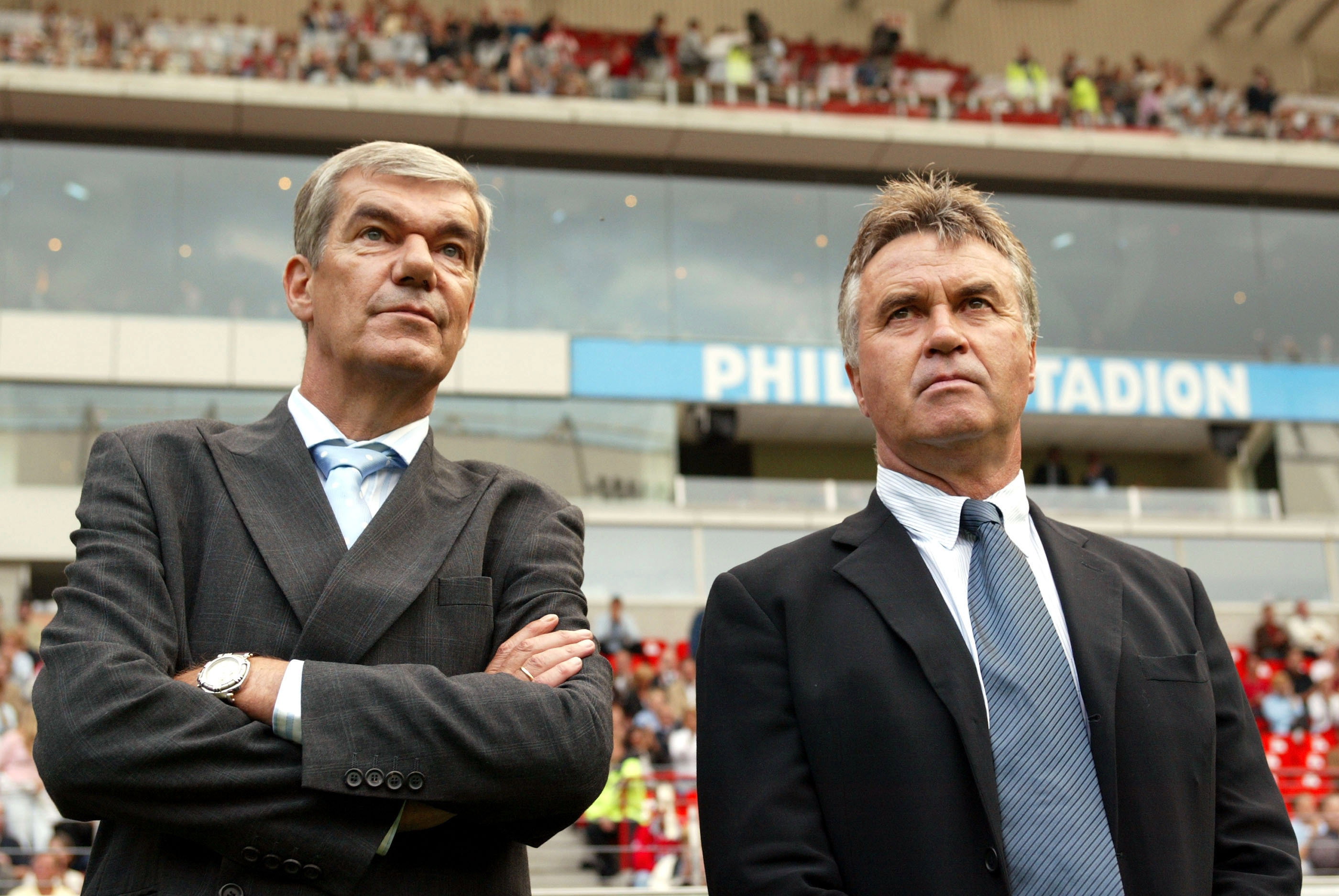 Kees Ploegsma senior en Guus Hiddink