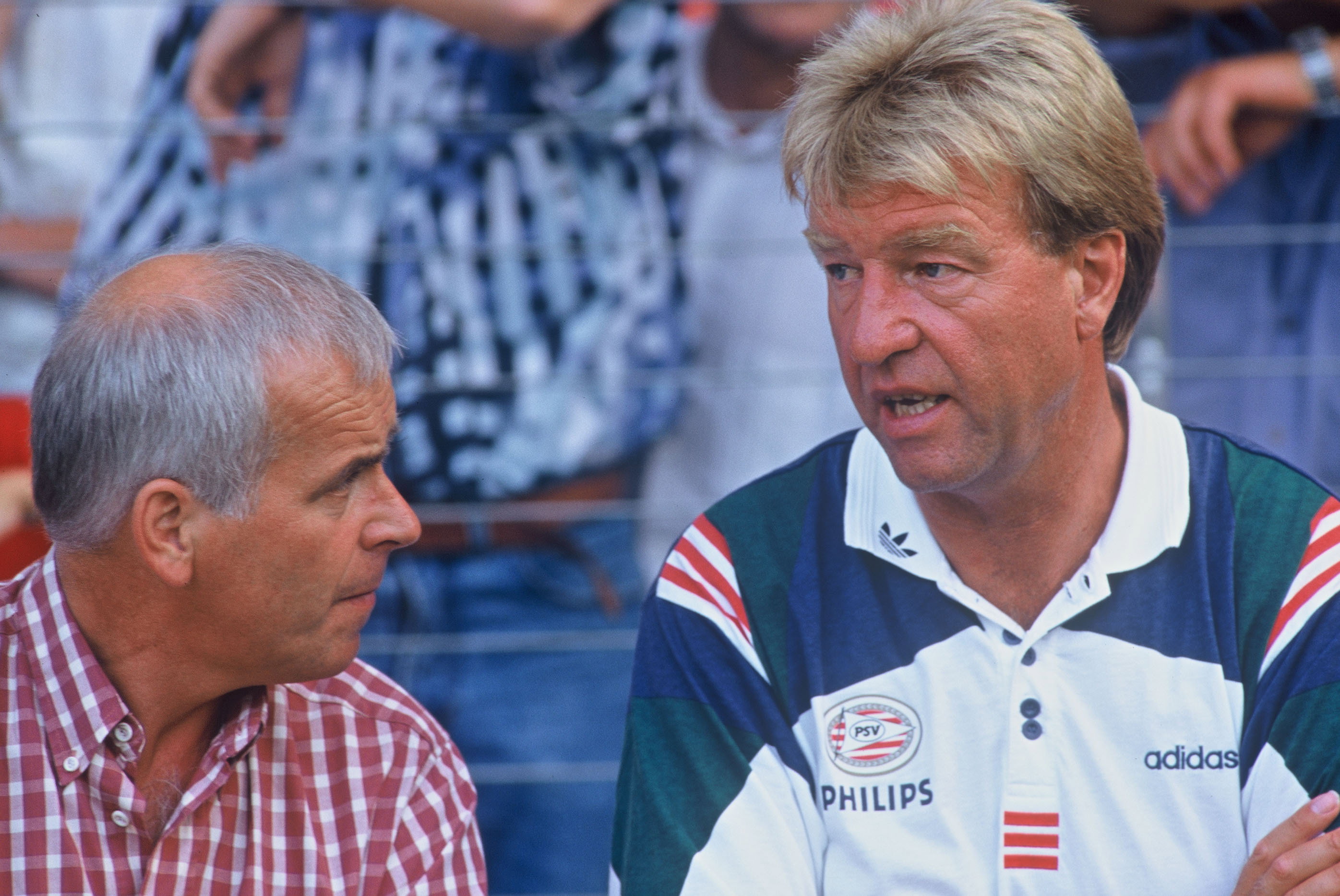 Aad de Mos als hoofdtrainer van PSV