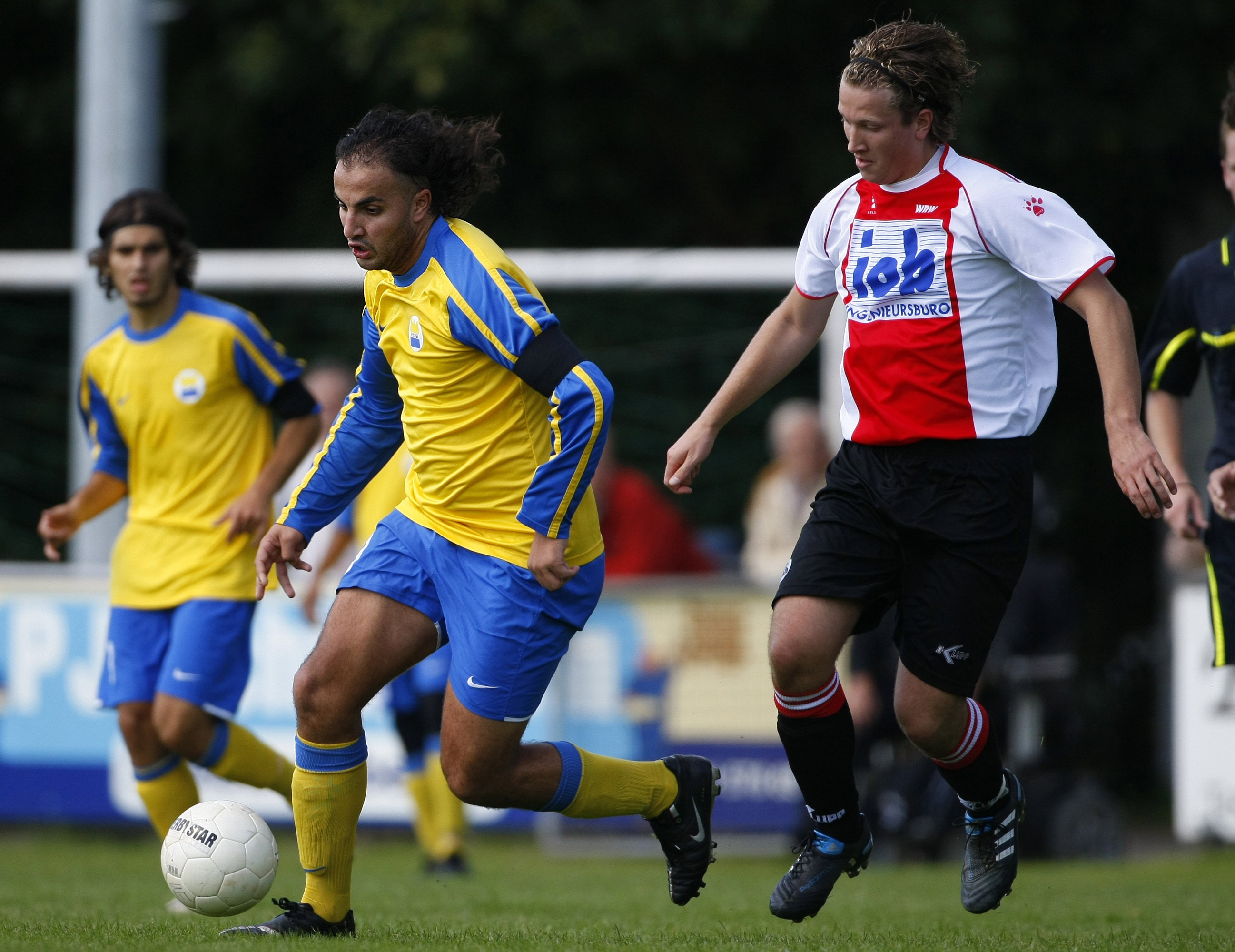 Davey van den Berg (rechts) in zijn tijd als voetballer