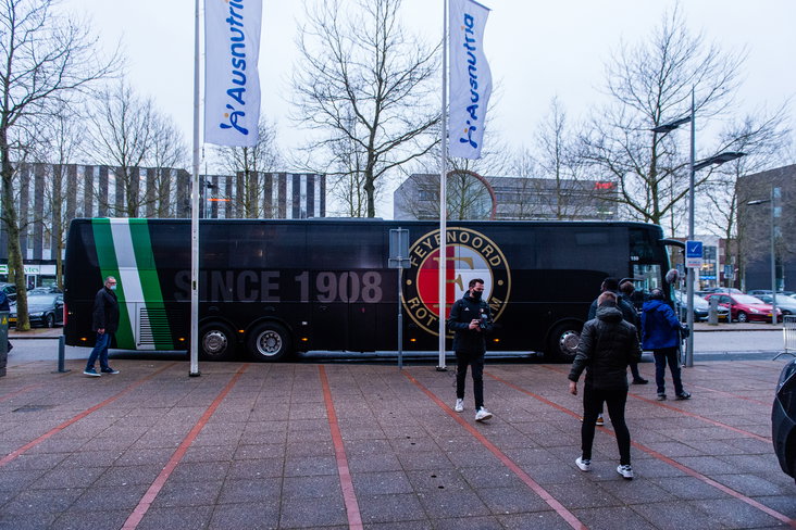 De spelersbus van Feyenoord