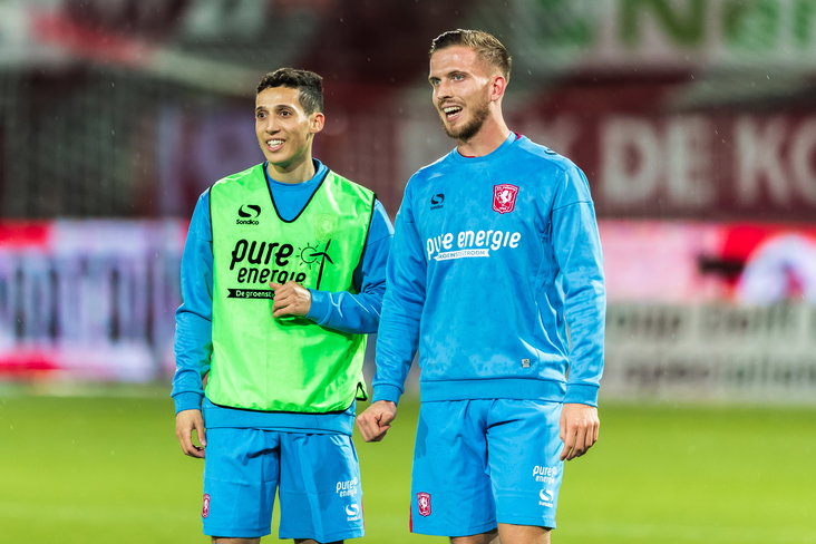 Jelle van der Heyden (R) bij FC Twente