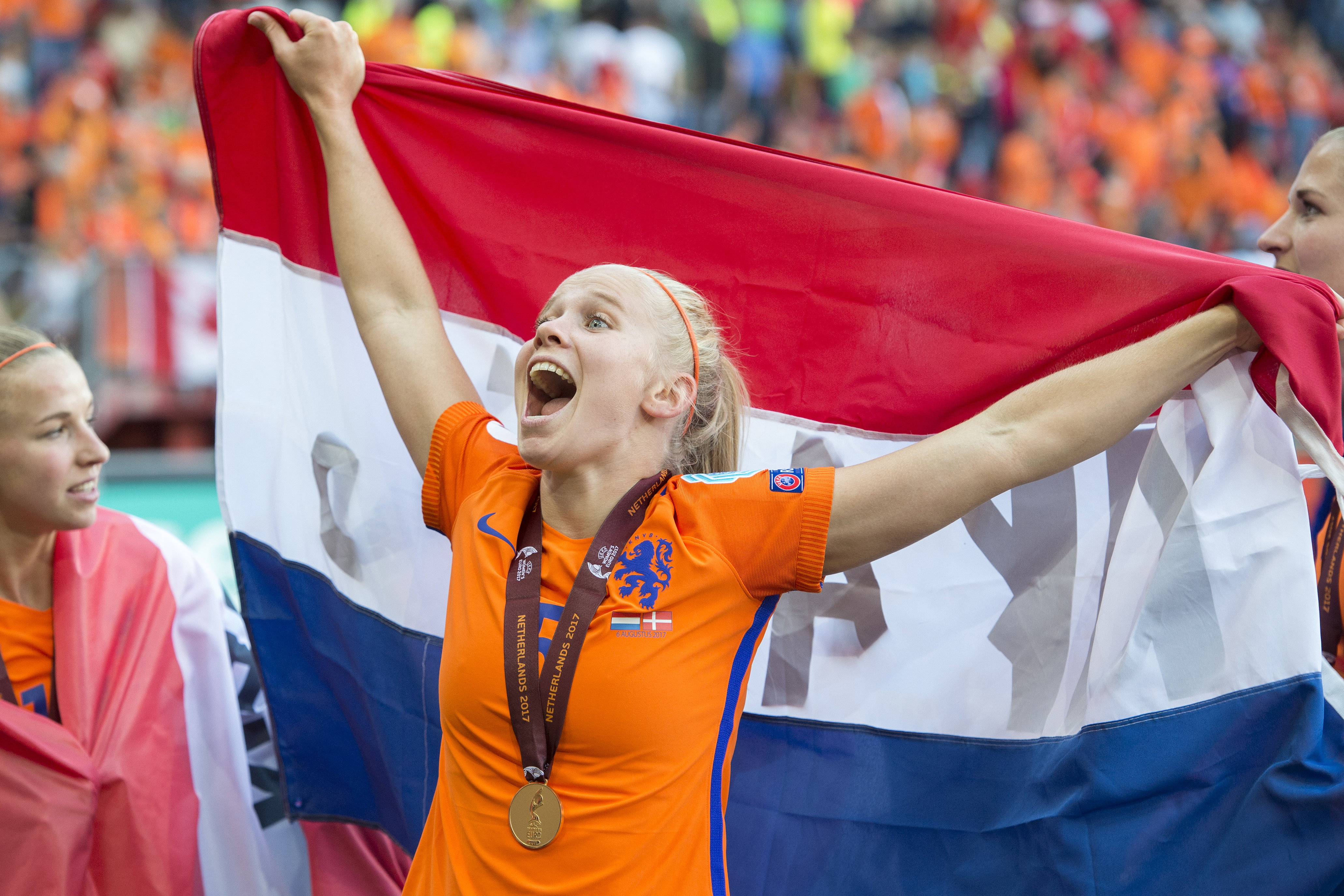 Kika van Es na het gewonnen EK van 2017