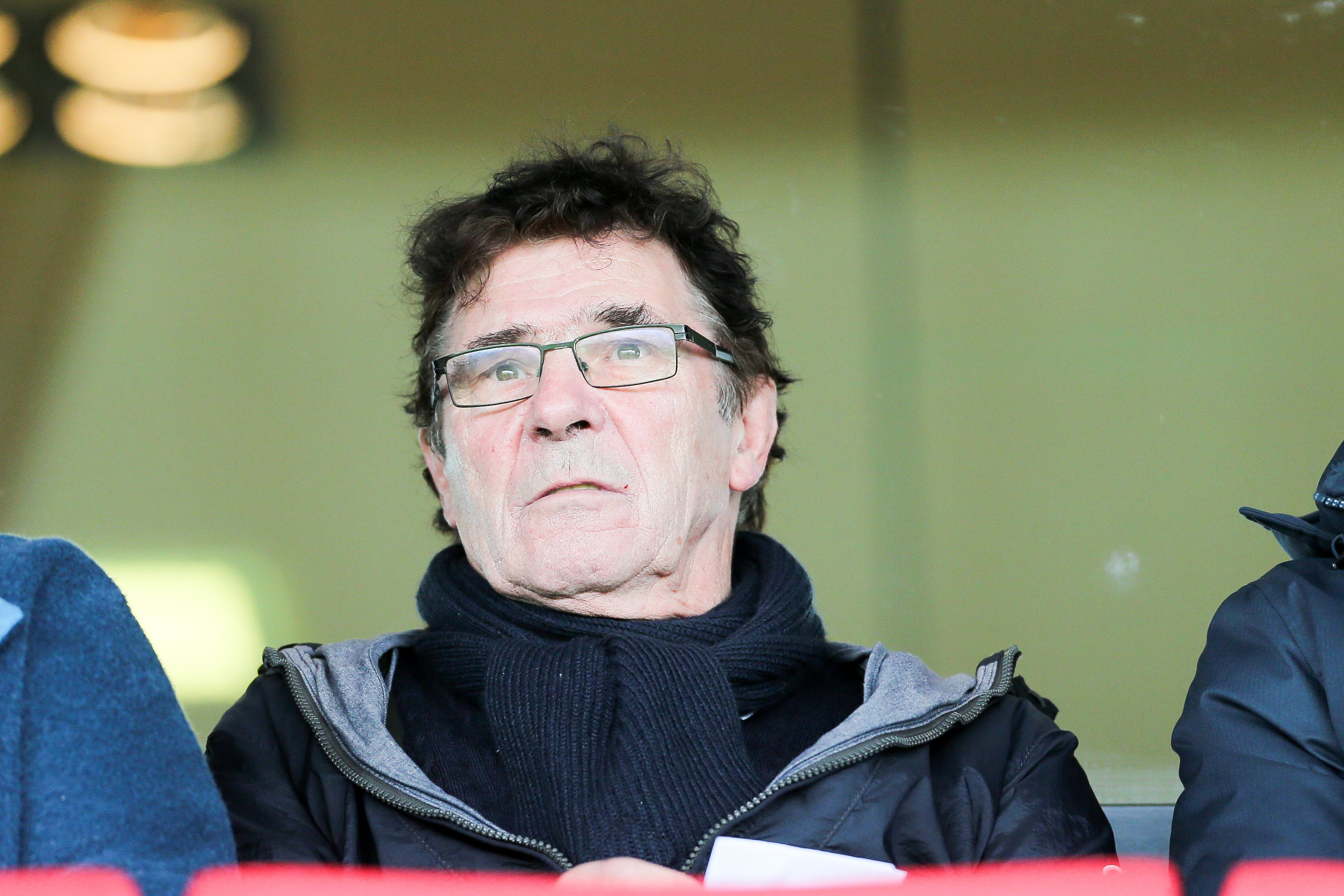 Willem van Hanegem op de tribune