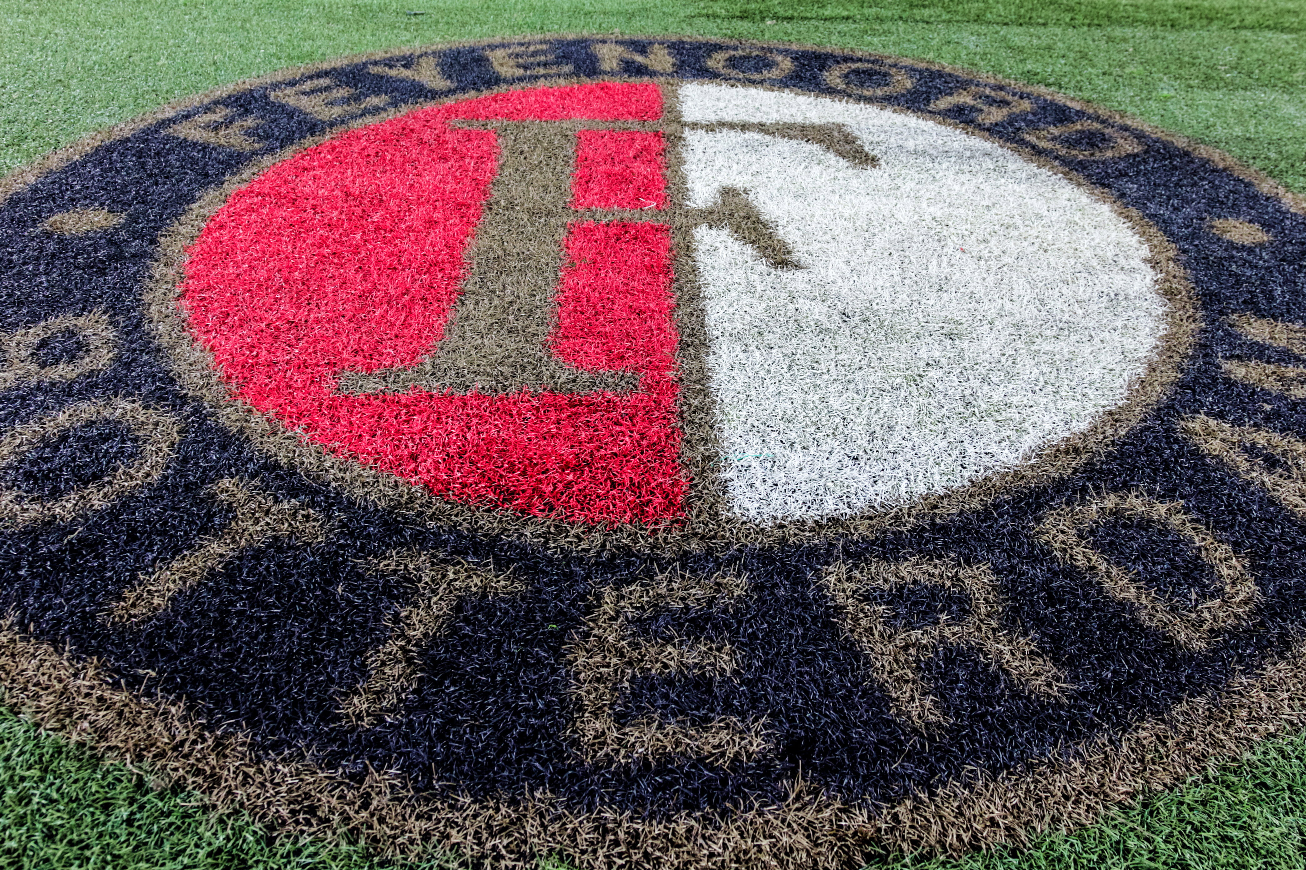 Het Feyenoord-logo in De Kuip