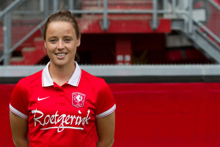 Félicienne Harteveld-Minnaar in haar tijd als speelster van FC Twente