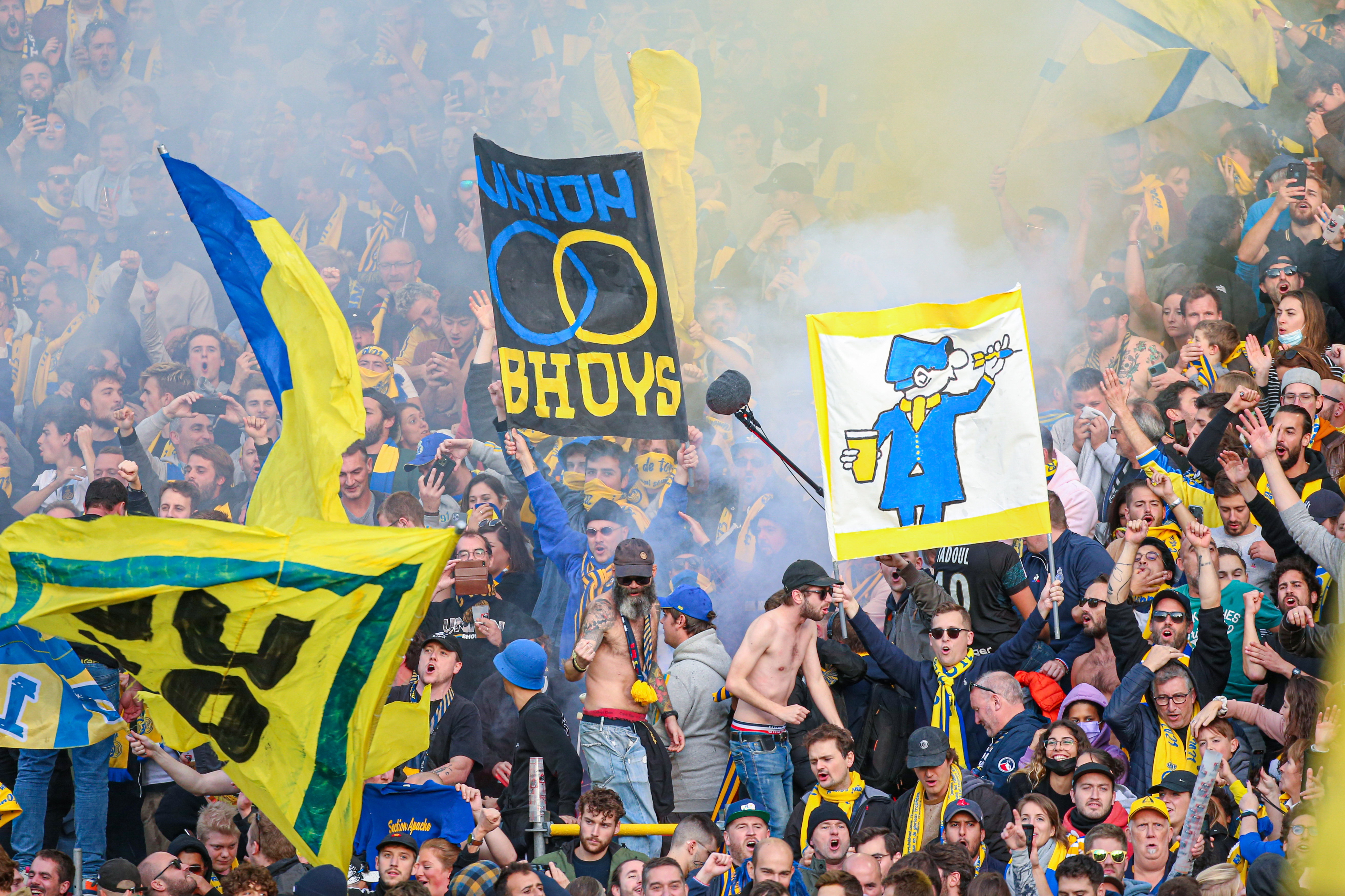 Supporters van Royale Union Saint-Gilloise