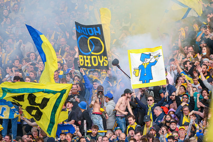 Supporters van Royale Union Saint-Gilloise