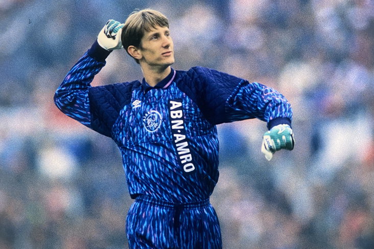 Edwin van der Sar als doelman van Ajax