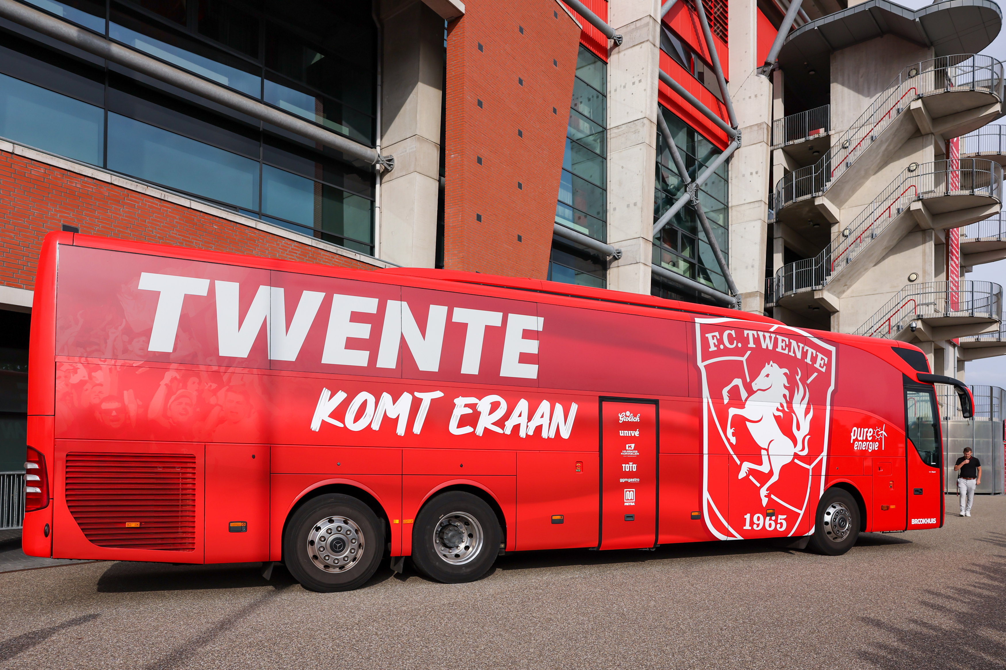 De spelersbus van FC Twente