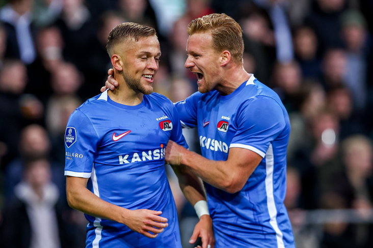 Jesper Karlsson en Dani de Wit bij AZ