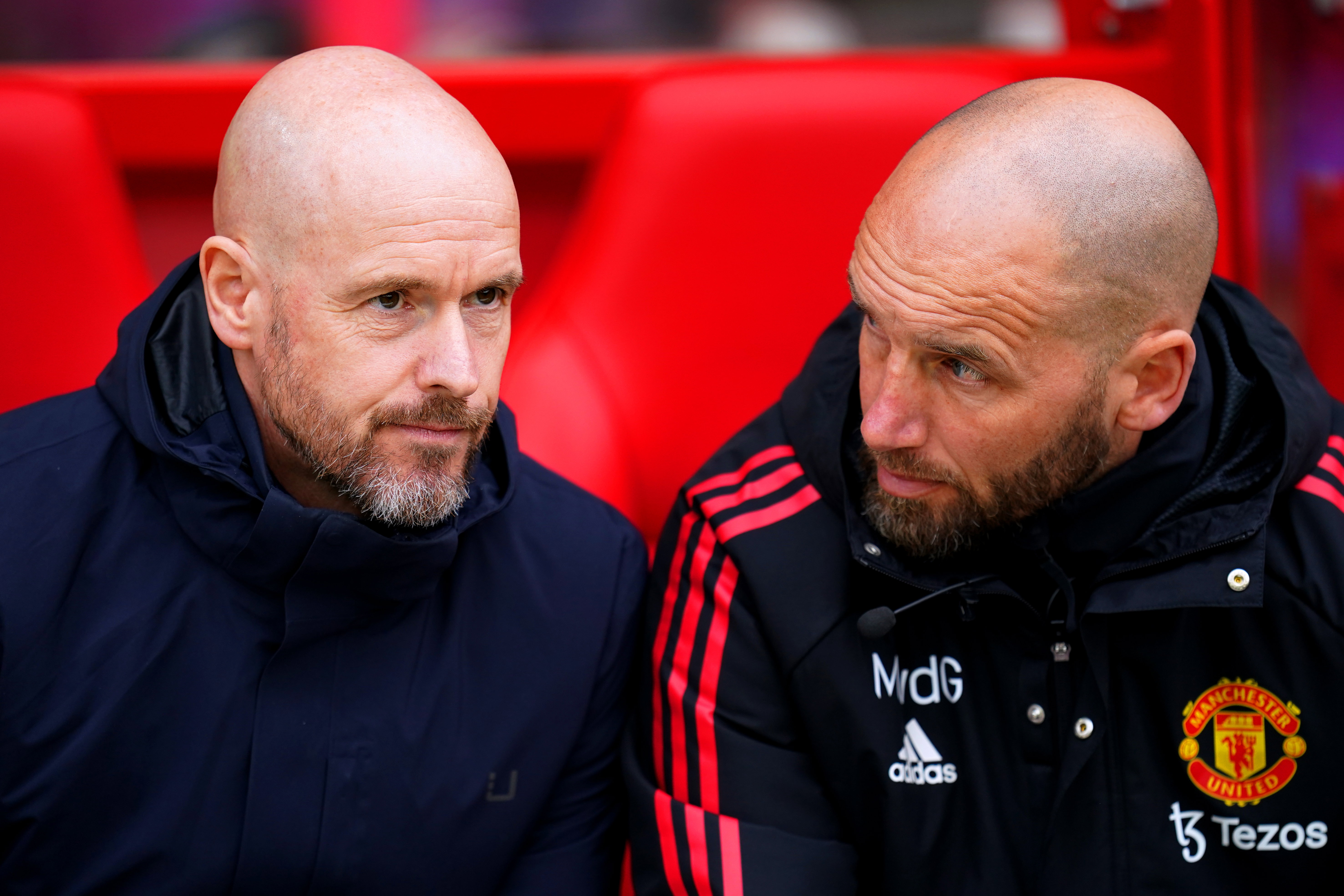 Erik ten Hag en Mitchell van der Gaag