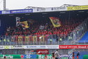 Go Ahead Eagles-supporters in het uitvak bij PEC Zwolle
