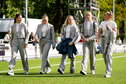 Kayleigh van Dooren, Jaimy Ravensbergen, Elena Dhont, Ella Peddemors en Danique van Ginkel bij FC Twente