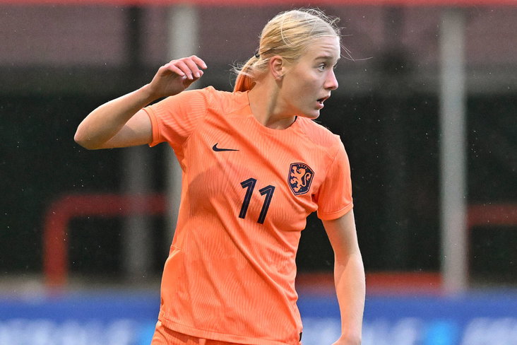 Bo van Egmond in actie namens Oranje O19