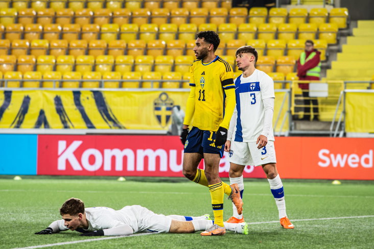 Joakim Persson, hier in actie namens Zweden Onder 21