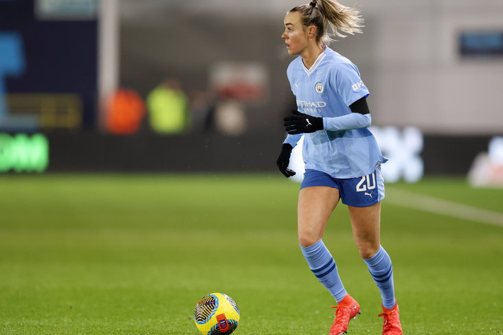 Jill Roord in actie namens Manchester City