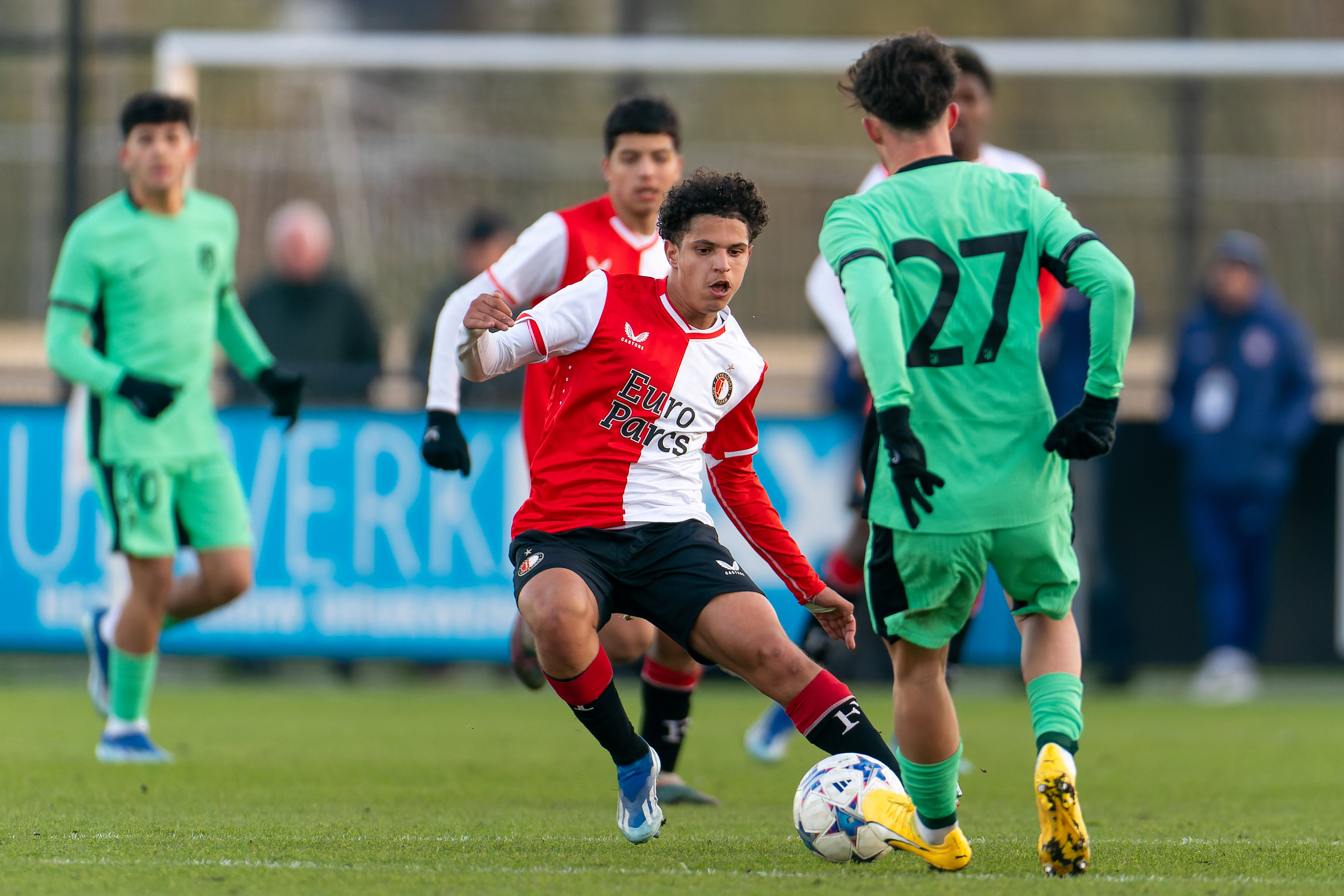 Ayoub Ouarghi in actie namens Feyenoord