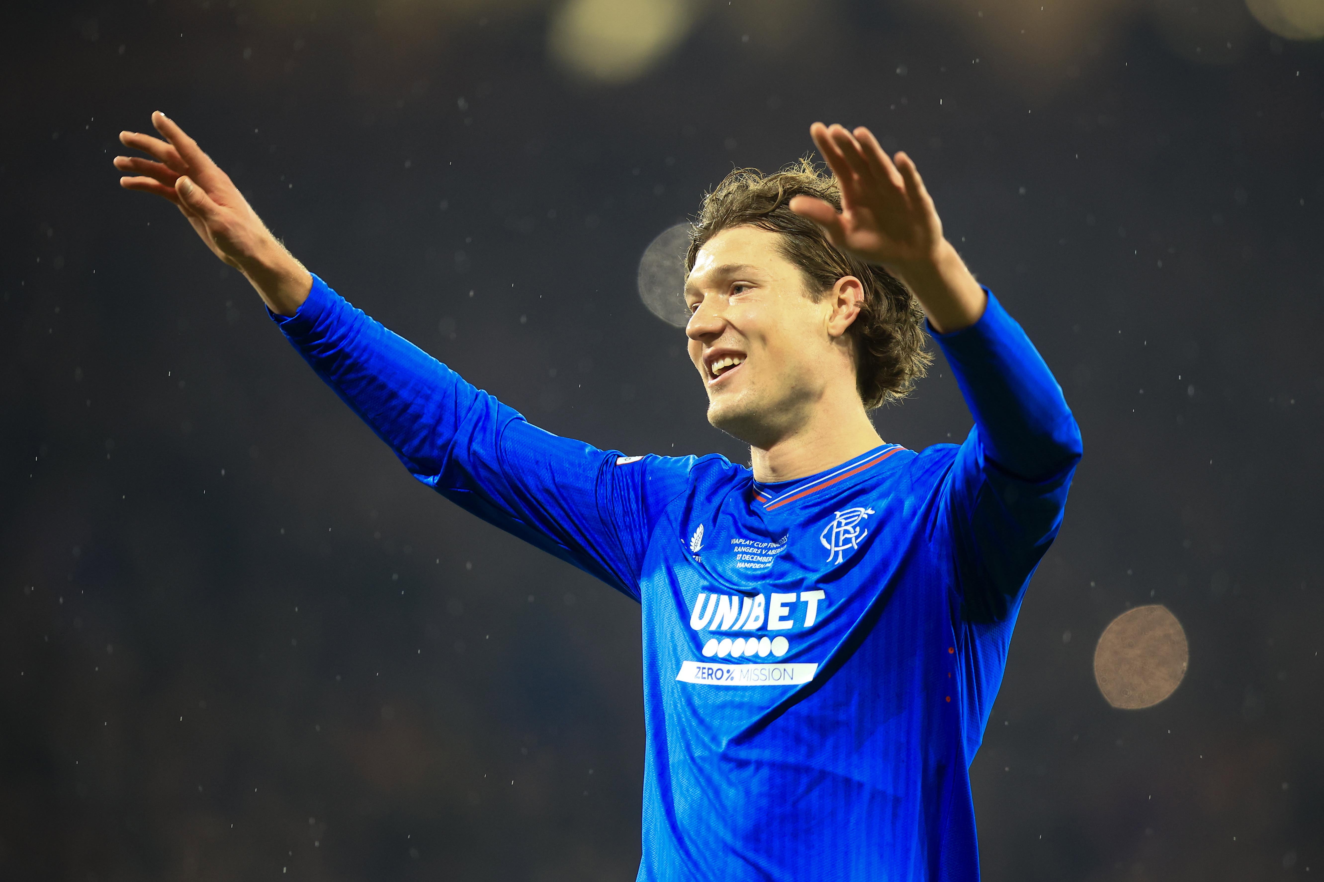 Sam Lammers in het shirt van Rangers