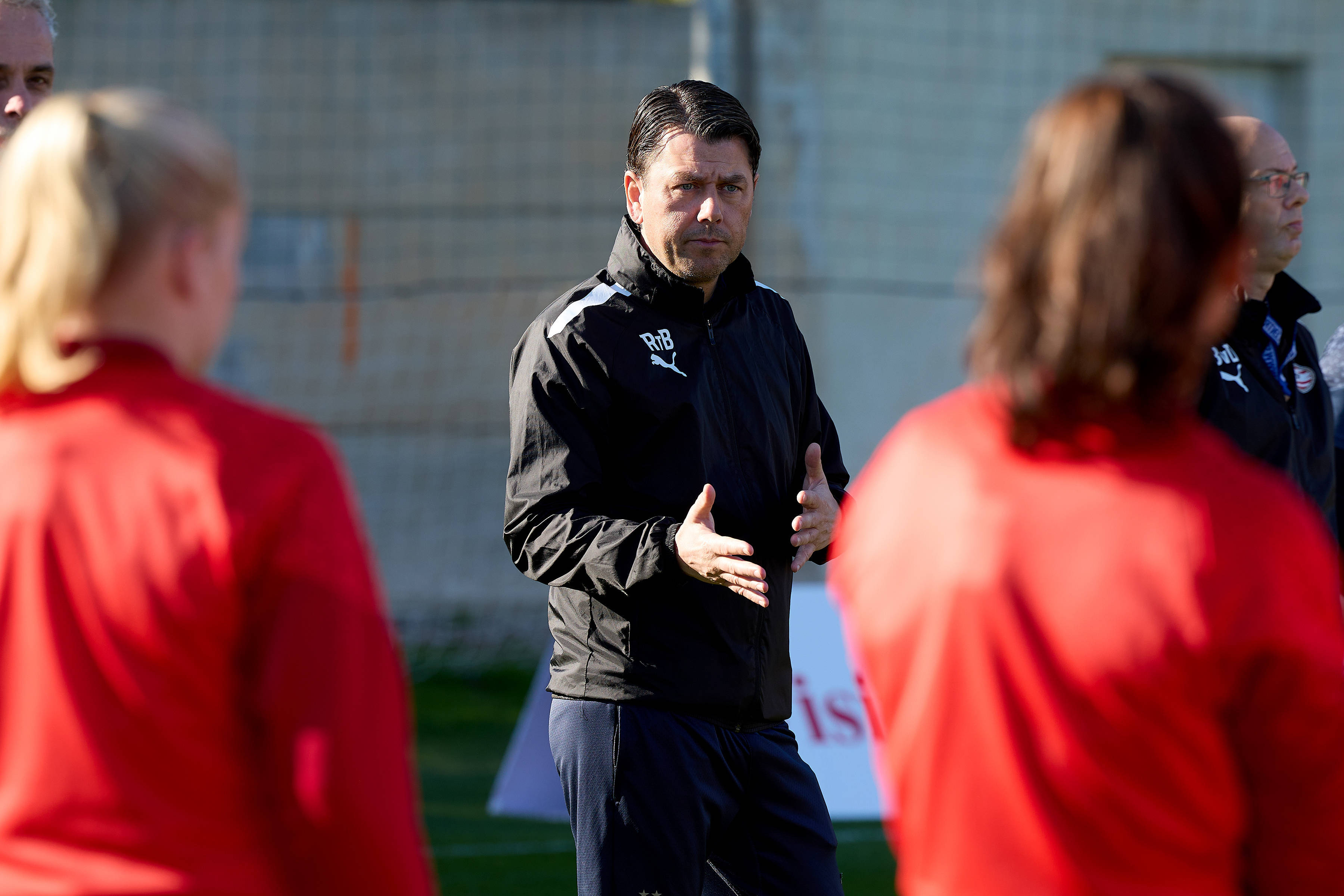 Roeland ten Berge op het trainingsveld bij PSV