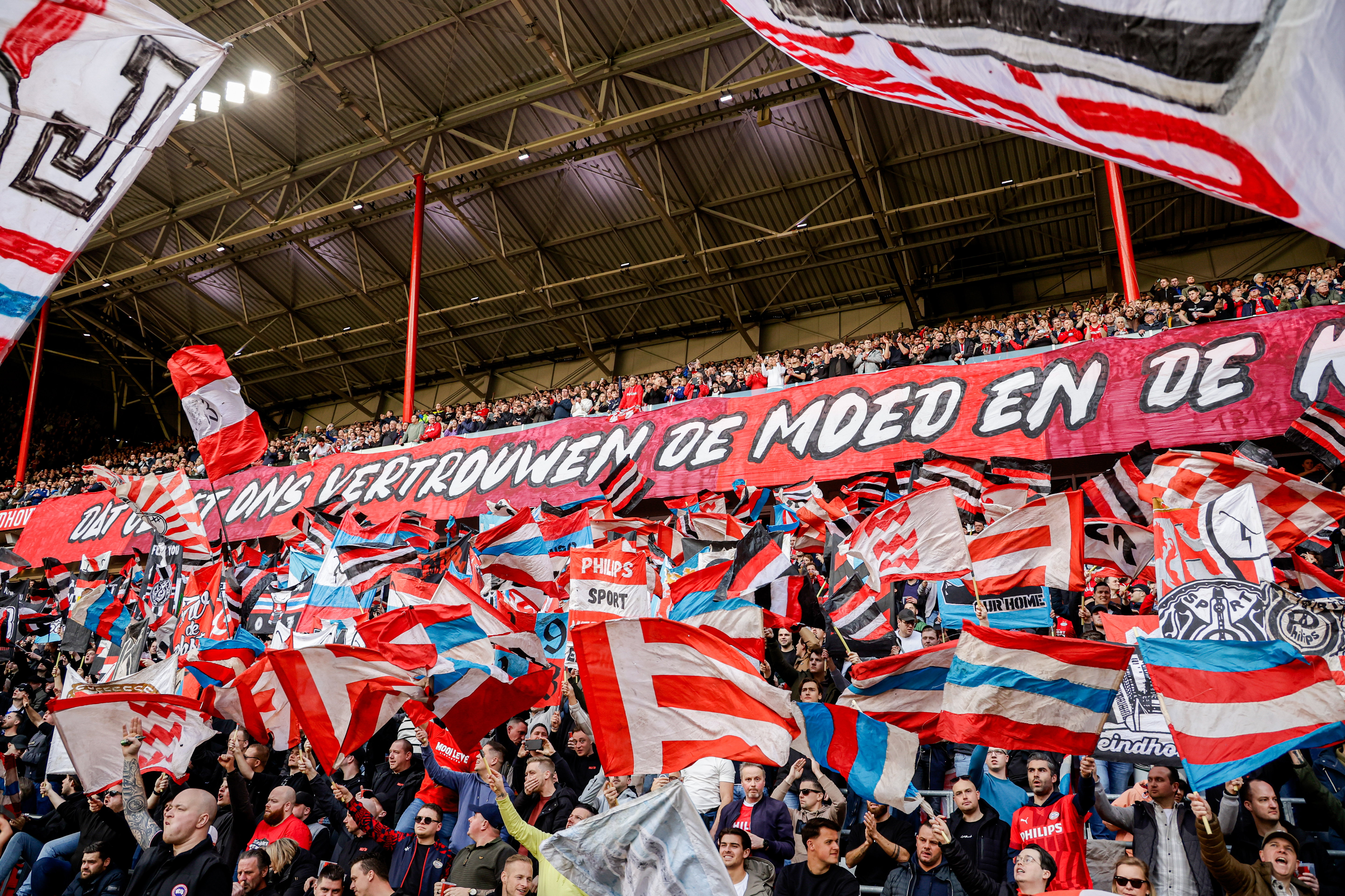 PSV-supporters in Eindhoven