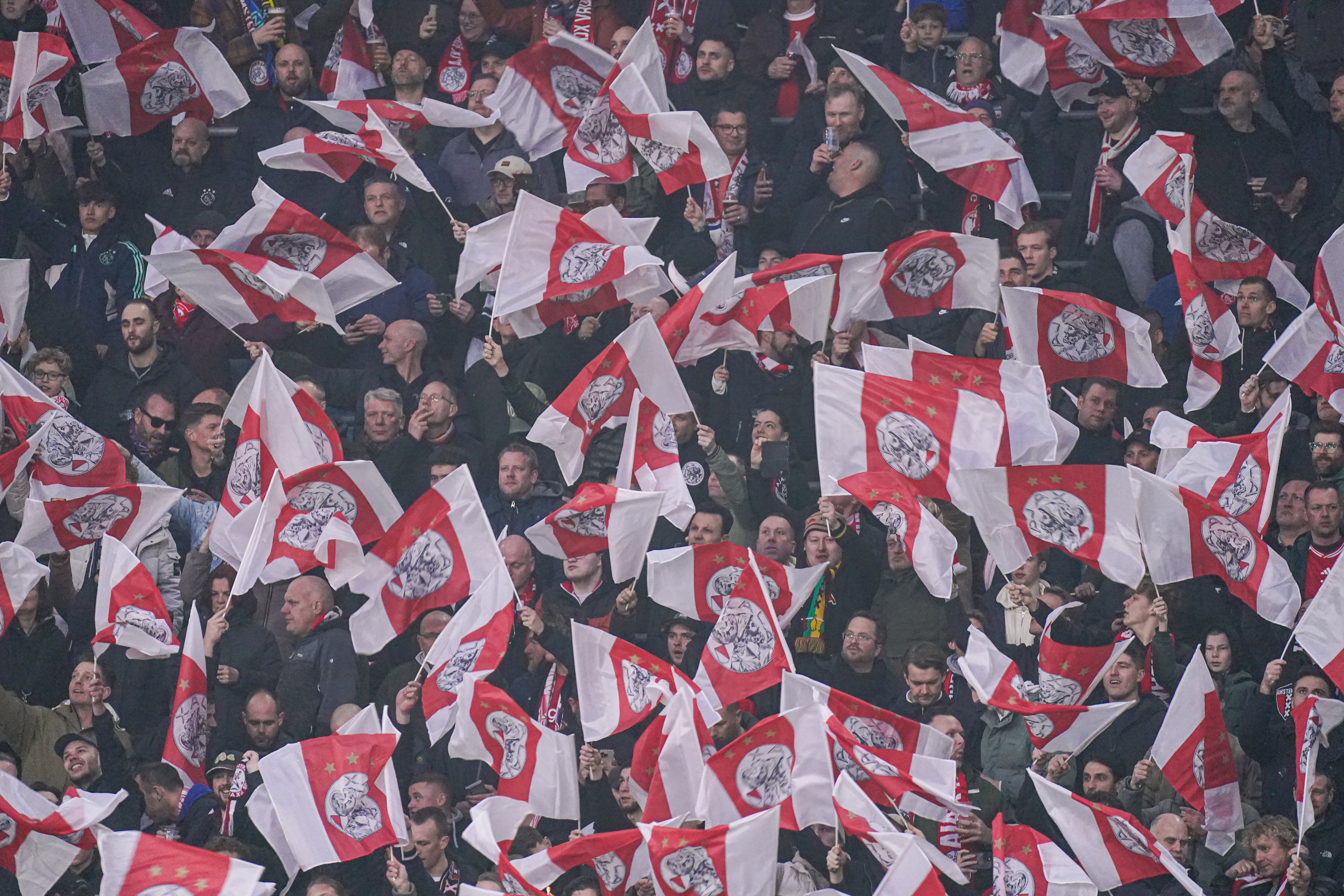 Fans van Ajax in de Johan Cruijff ArenA