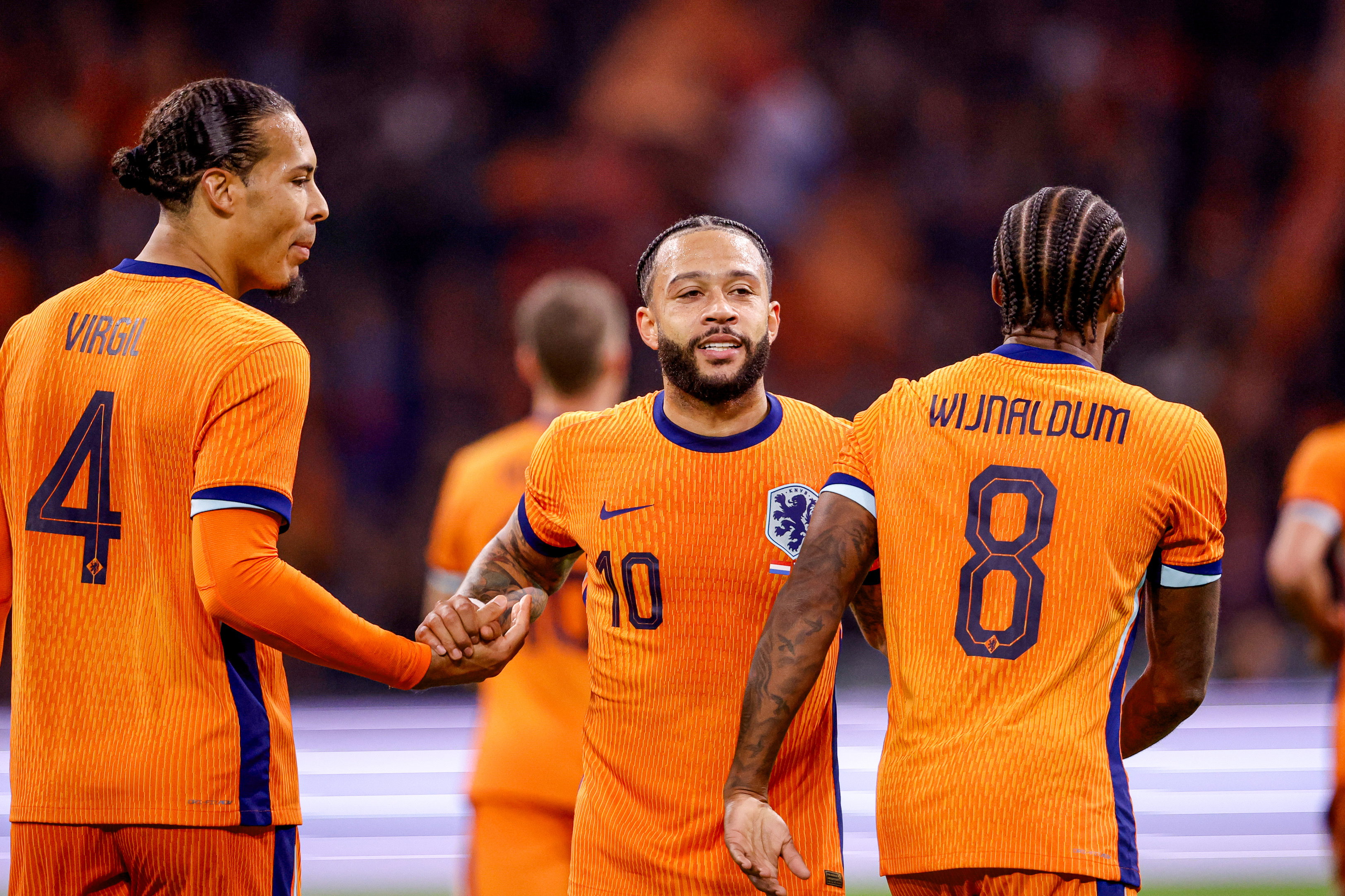Memphis Depay, Virgil van Dijk en Wijnaldum