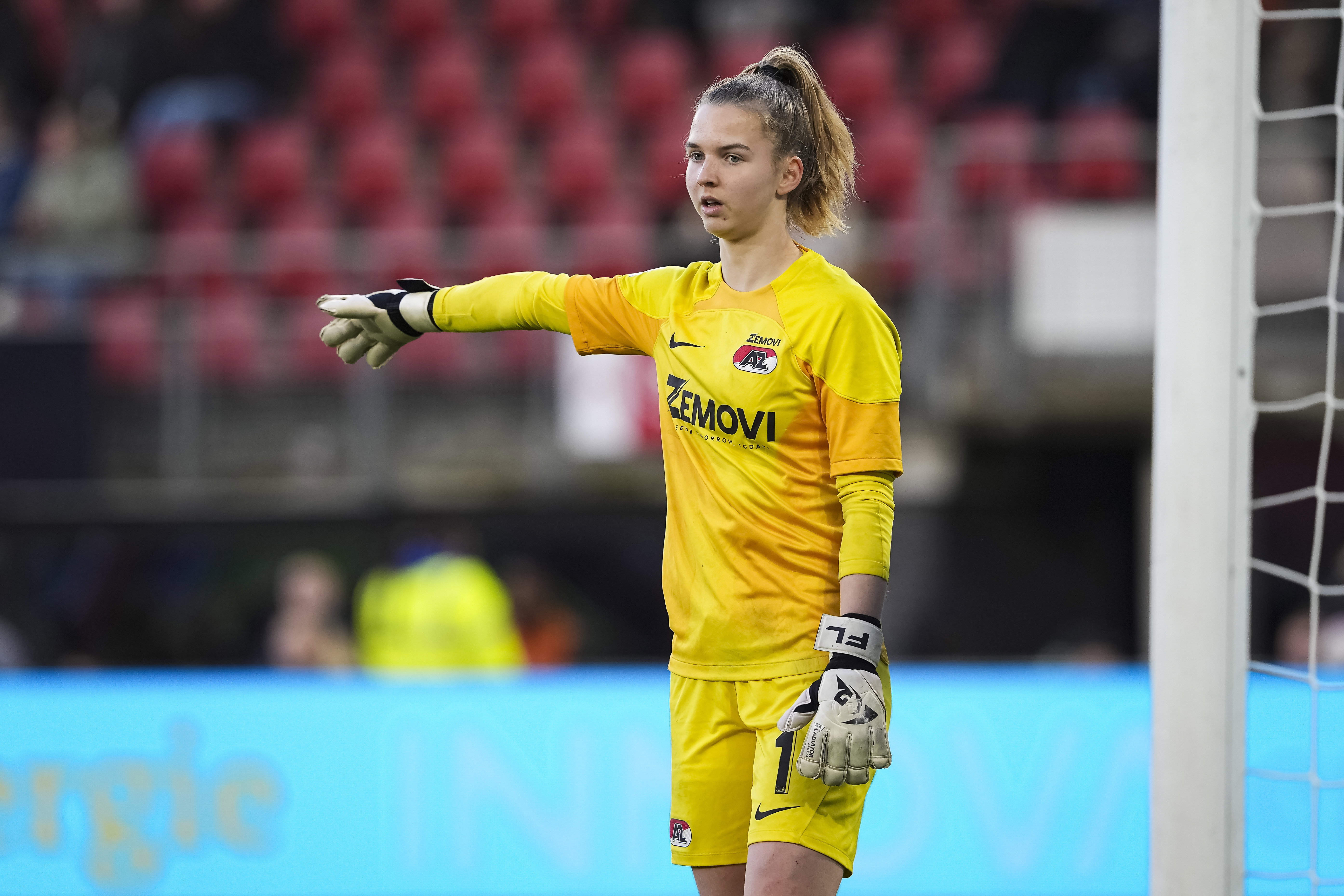 Femke Liefting in actie namens AZ