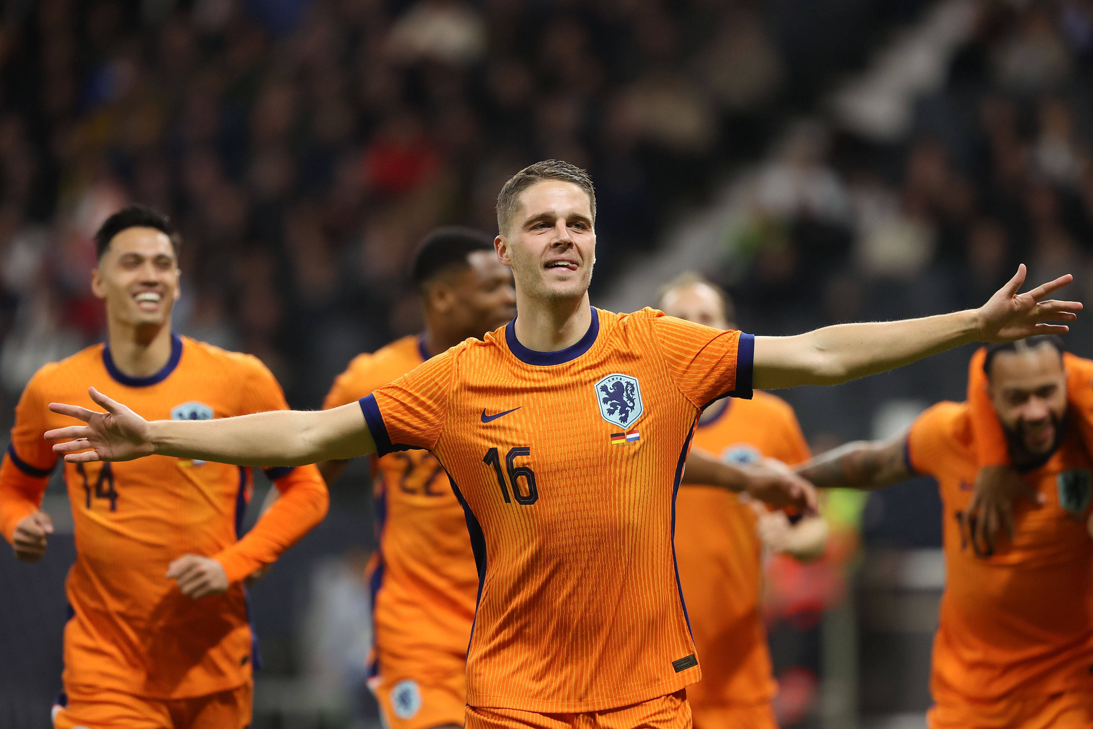 Joey Veerman na zijn goal tegen Duitsland