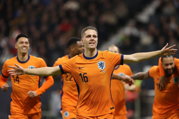 Joey Veerman na zijn goal tegen Duitsland