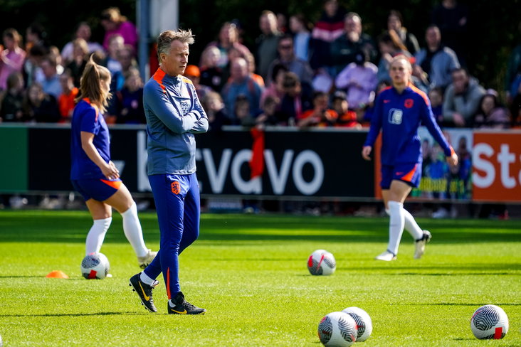 Andries Jonker tijdens een open training op de KNVB Campus
