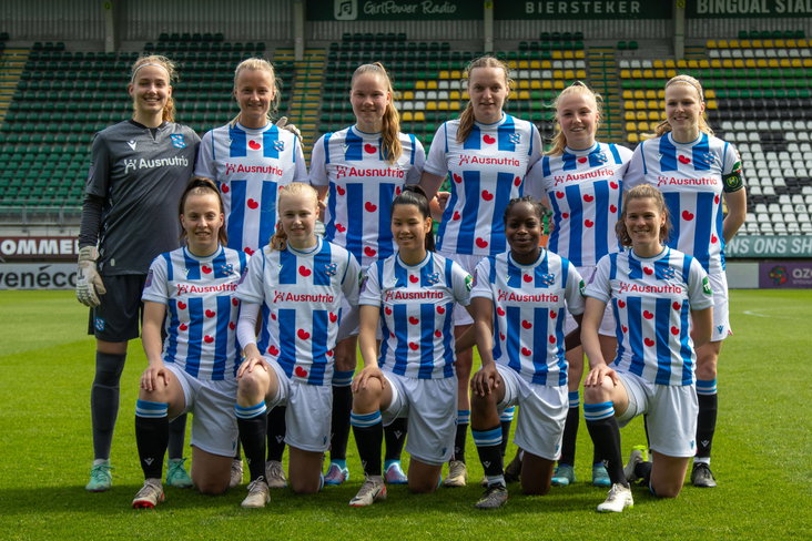 Het elftal van SC Heerenveen voor het duel met ADO Den Haag