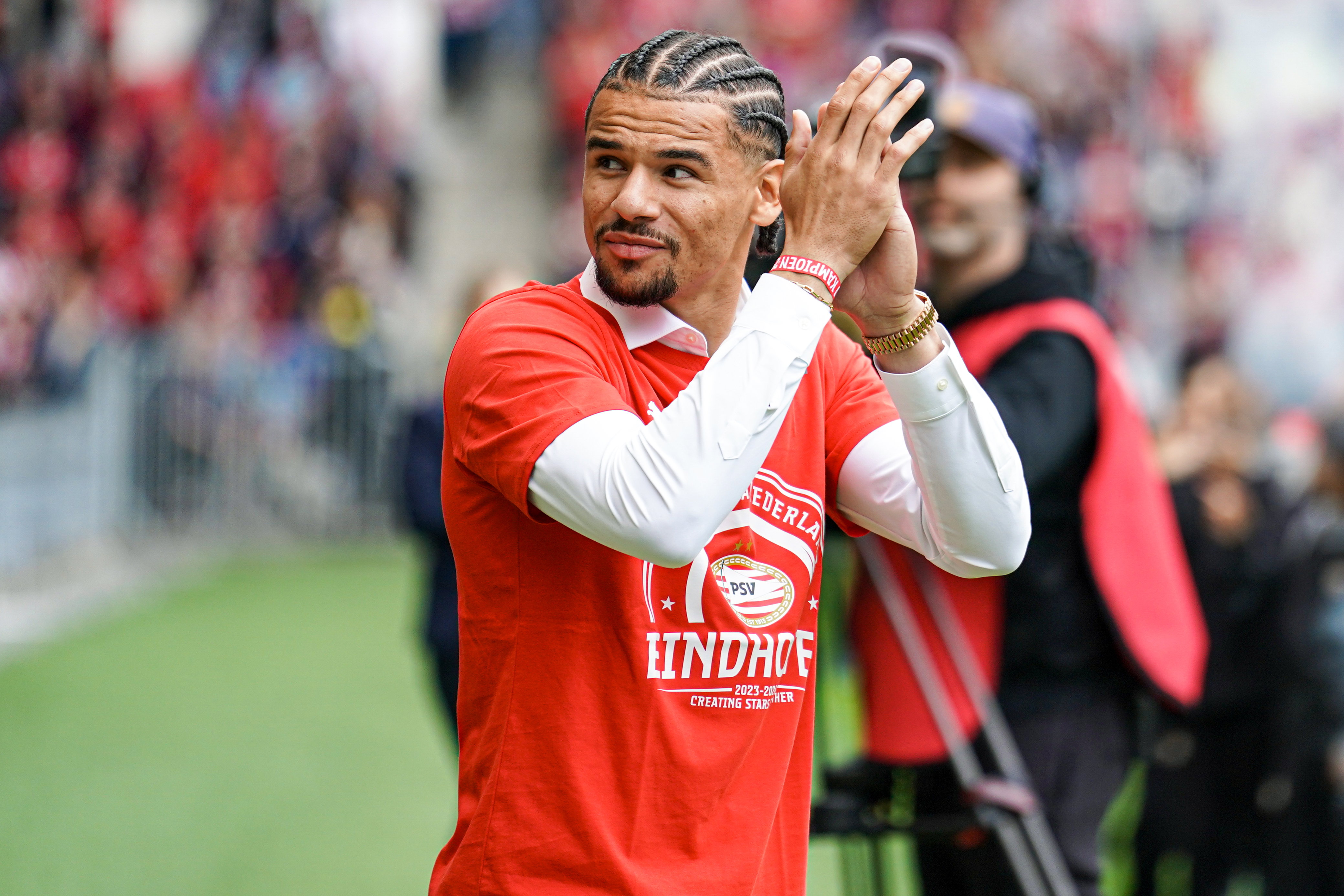 Armando Obispo bij de huldiging van PSV