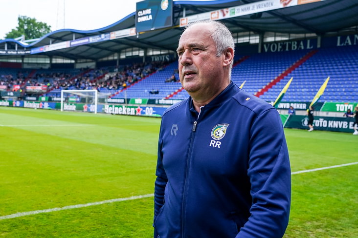 Roger Reijners voorafgaand aan de bekerfinale tussen Ajax en Fortuna Sittard