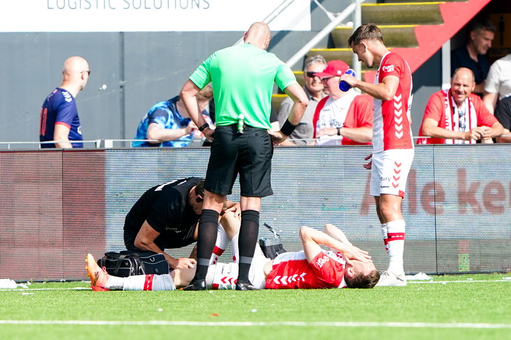 Mike te Wierik op het veld