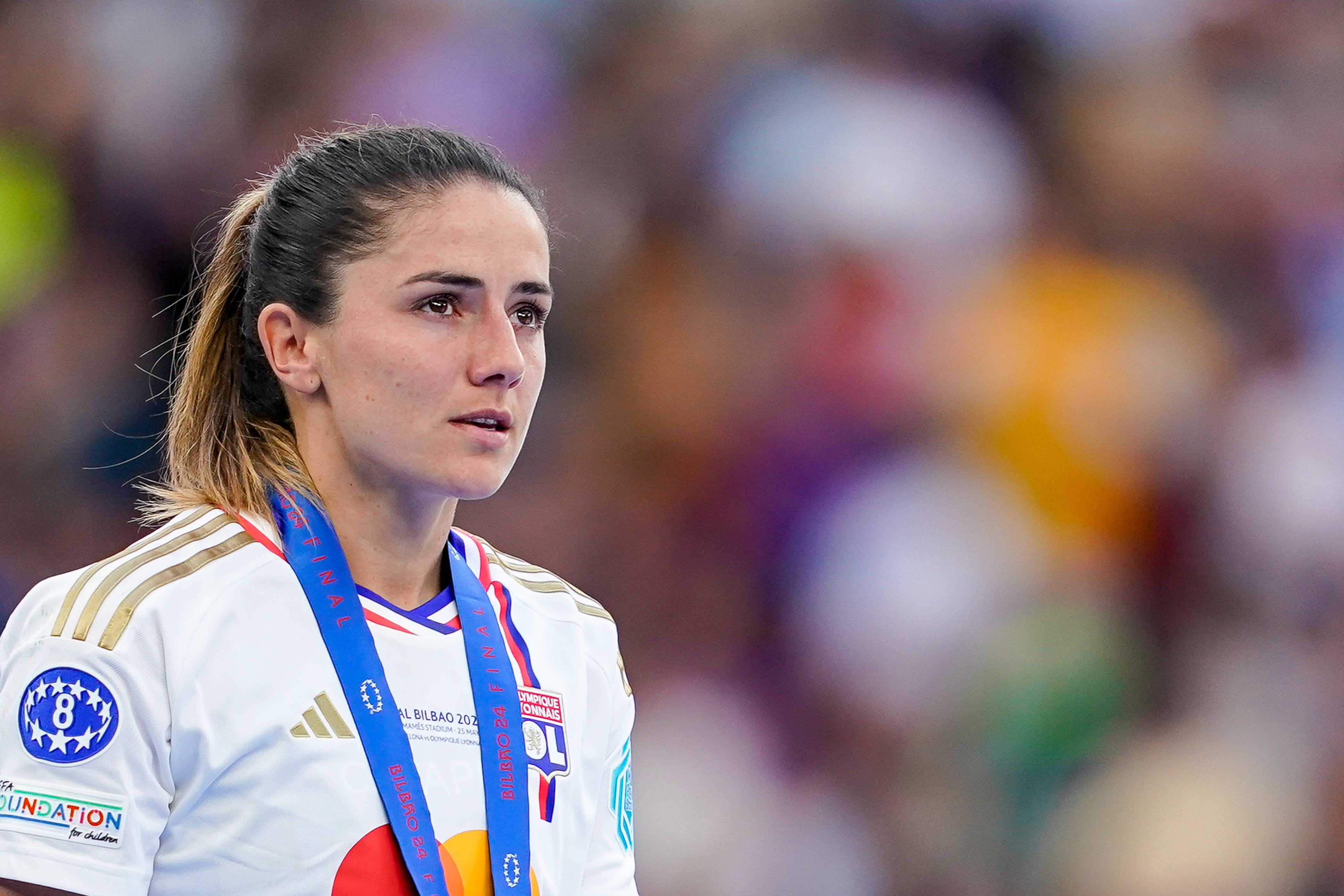 Daniëlle van de Donk baalt na het verlies in de UEFA Women's Champions League-finale
