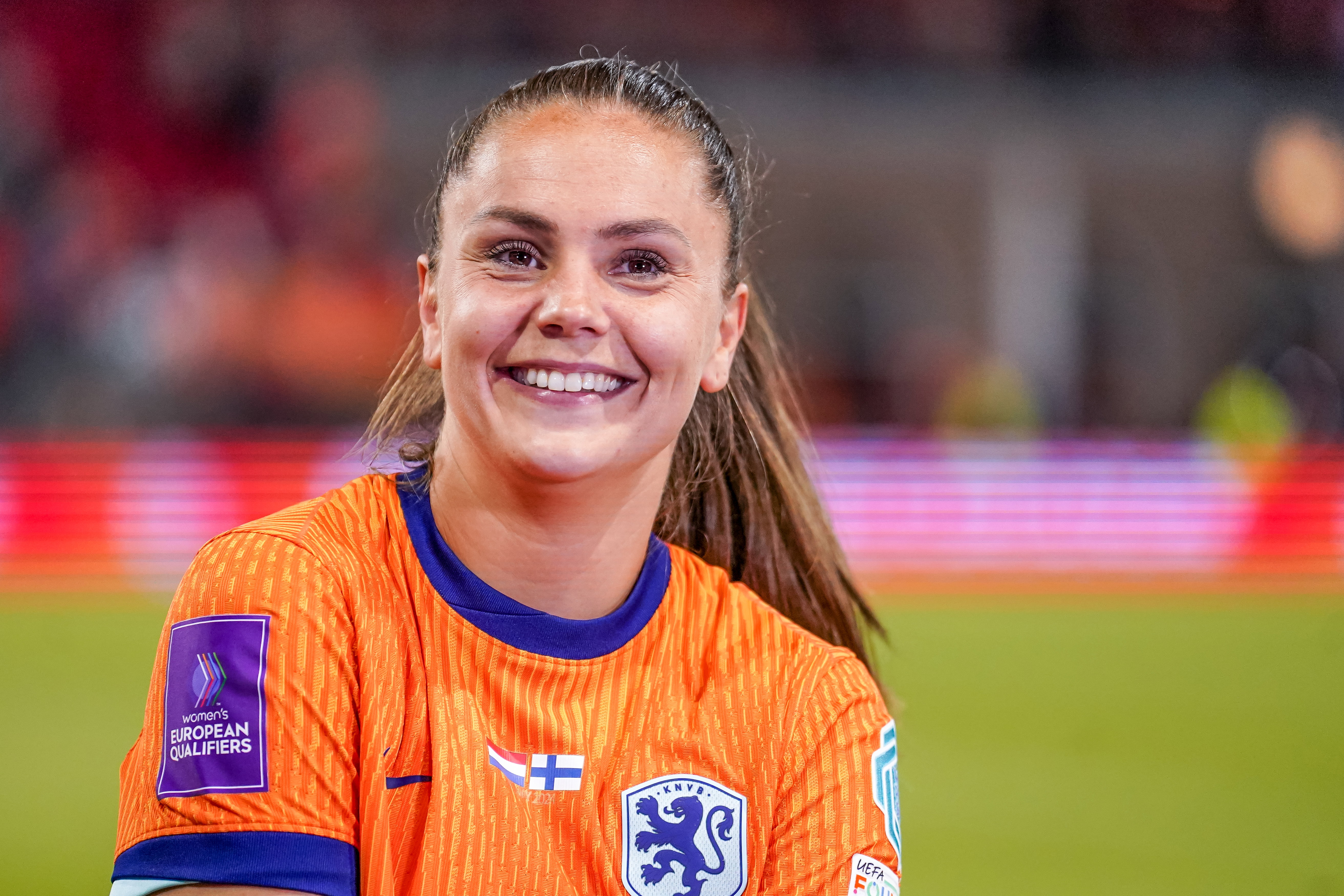 Lieke Martens bij haar afscheid