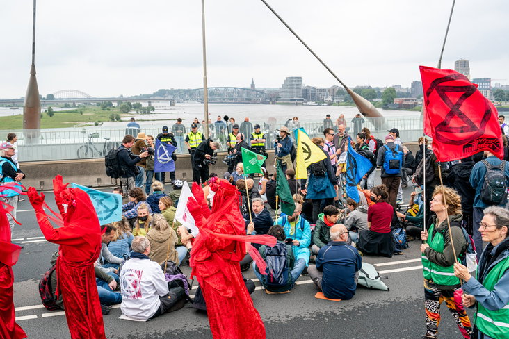 Een eerdere demonstratie van Extinction Rebellion