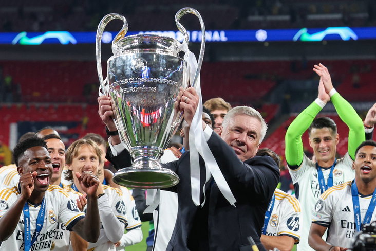 Carlo Ancelotti met de Champions League
