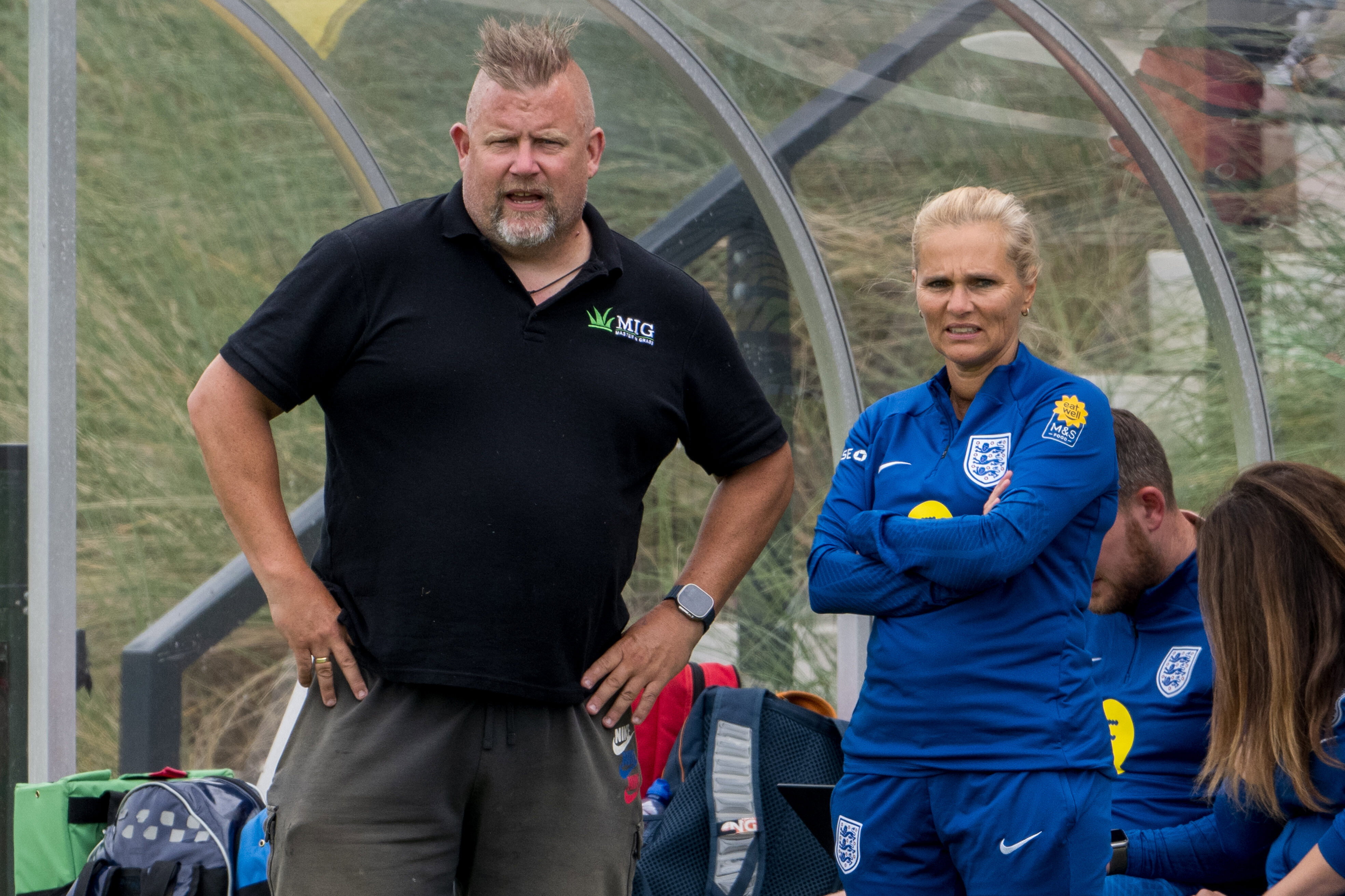 Erwin Beltman met Sarina Wiegman