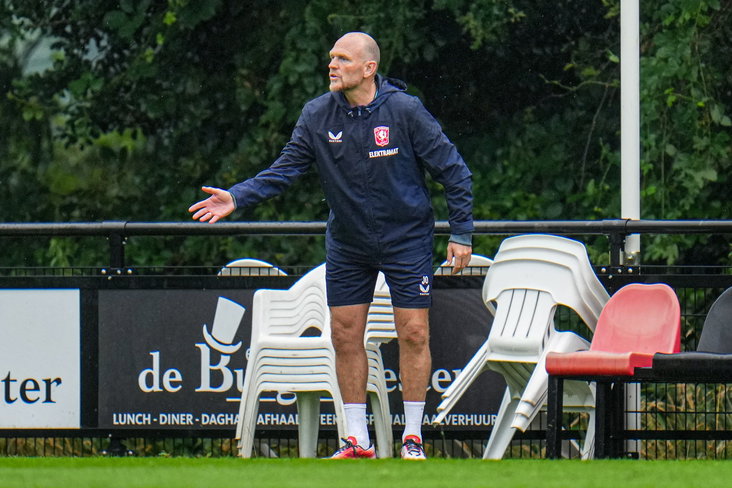 Joseph Oosting in het eerste oefenduel tegen Nordsjaelland