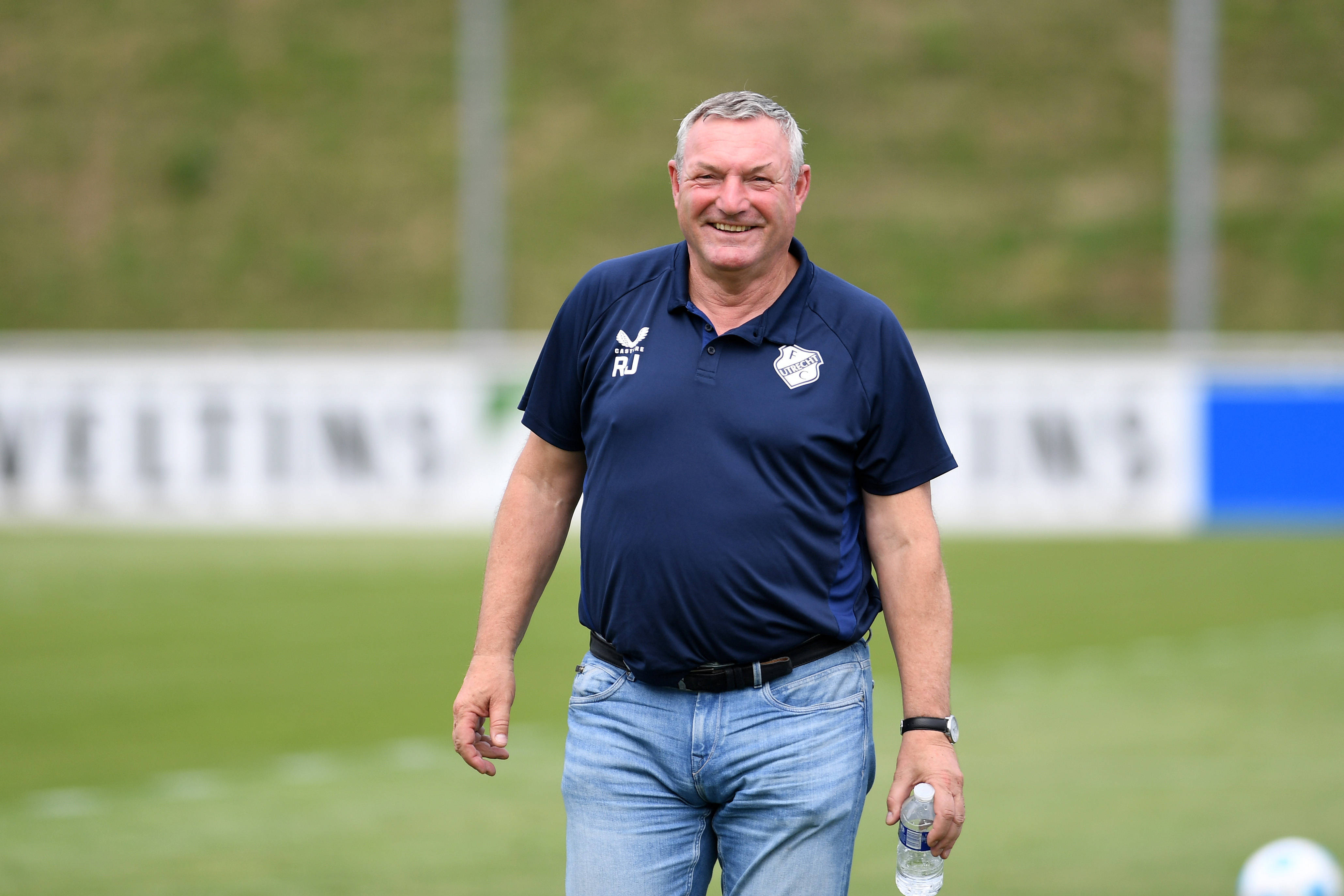 Ron Jans op het trainingsveld