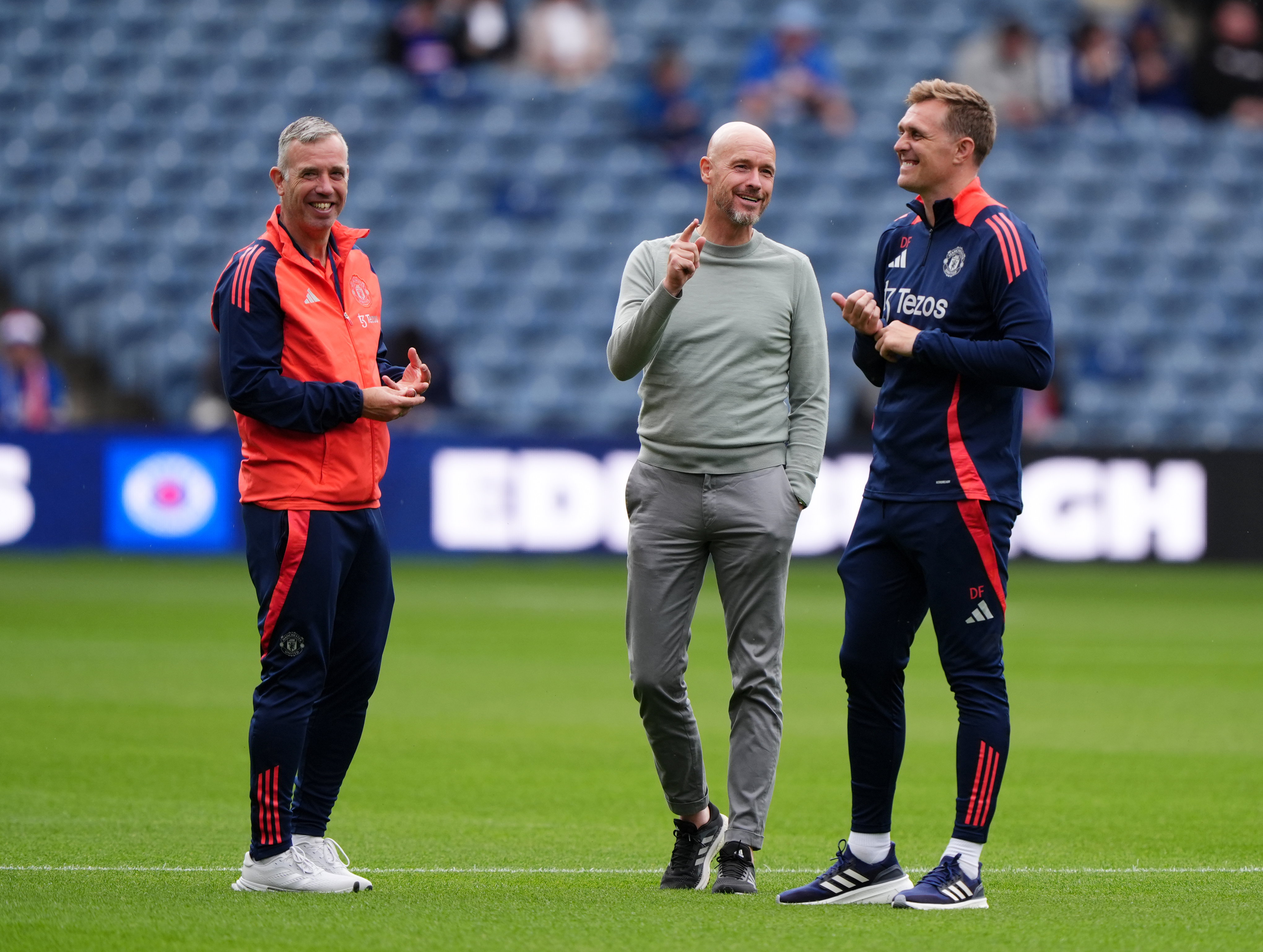 René Hake, Erik ten Hag en Darren Fletcher bij Manchester United